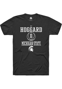 AJ Hoggard  Michigan State Spartans Black Rally NIL Sport Icon Short Sleeve T Shirt