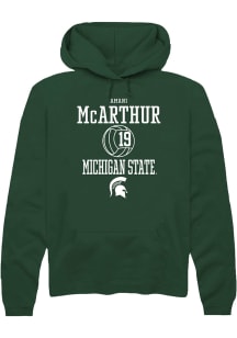 Amani McArthur  Rally Michigan State Spartans Mens Green NIL Sport Icon Long Sleeve Hoodie