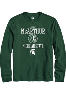Amani McArthur  Michigan State Spartans Green Rally NIL Sport Icon Long Sleeve T Shirt