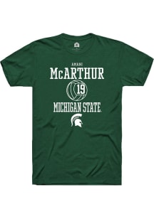 Amani McArthur  Michigan State Spartans Green Rally NIL Sport Icon Short Sleeve T Shirt