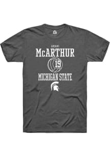 Amani McArthur  Michigan State Spartans Dark Grey Rally NIL Sport Icon Short Sleeve T Shirt