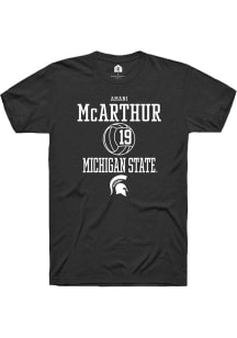 Amani McArthur  Michigan State Spartans Black Rally NIL Sport Icon Short Sleeve T Shirt