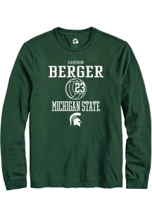 Cameron Berger  Michigan State Spartans Green Rally NIL Sport Icon Long Sleeve T Shirt