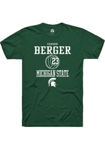 Cameron Berger Green Michigan State Spartans NIL Sport Icon Short Sleeve T Shirt