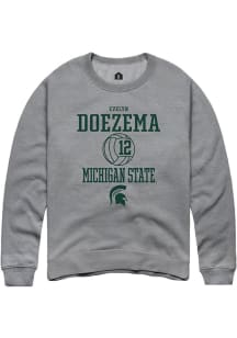 Evelyn Doezema Rally Mens Graphite Michigan State Spartans NIL Sport Icon Crew Sweatshirt