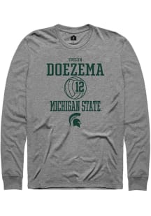 Evelyn Doezema Rally Mens Graphite Michigan State Spartans NIL Sport Icon Tee