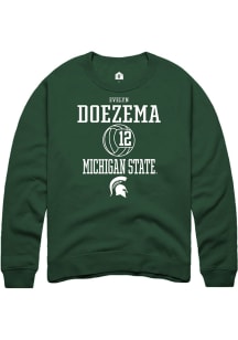 Evelyn Doezema Rally Mens Green Michigan State Spartans NIL Sport Icon Crew Sweatshirt