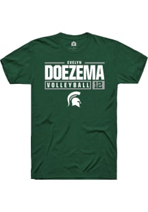 Evelyn Doezema Green Michigan State Spartans NIL Stacked Box Short Sleeve T Shirt