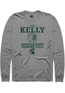 Grace Kelly Rally Mens Graphite Michigan State Spartans NIL Sport Icon Tee