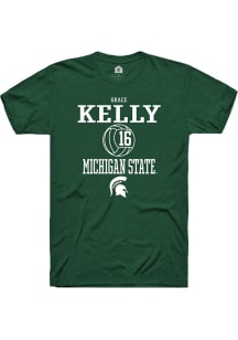 Grace Kelly Green Michigan State Spartans NIL Sport Icon Short Sleeve T Shirt