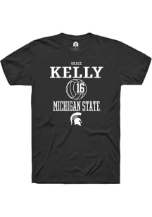 Grace Kelly Black Michigan State Spartans NIL Sport Icon Short Sleeve T Shirt