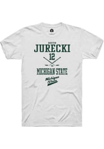 Griffin Jurecki White Michigan State Spartans NIL Sport Icon Short Sleeve T Shirt