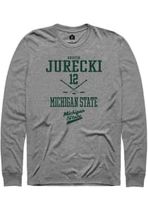 Griffin Jurecki Rally Mens Graphite Michigan State Spartans NIL Sport Icon Tee