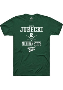 Griffin Jurecki Green Michigan State Spartans NIL Sport Icon Short Sleeve T Shirt