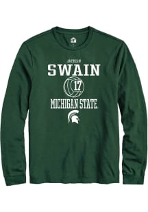 Jayhlin Swain Rally Mens Green Michigan State Spartans NIL Sport Icon Tee