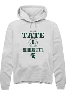 Jocelyn Tate Rally Mens White Michigan State Spartans NIL Sport Icon Hooded Sweatshirt