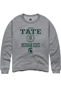 Jocelyn Tate Rally Mens Graphite Michigan State Spartans NIL Sport Icon Crew Sweatshirt