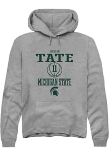 Jocelyn Tate Rally Mens Graphite Michigan State Spartans NIL Sport Icon Hooded Sweatshirt