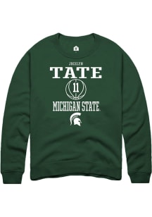 Jocelyn Tate Rally Mens Green Michigan State Spartans NIL Sport Icon Crew Sweatshirt