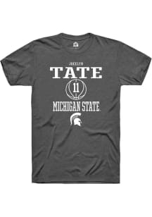 Jocelyn Tate Dark Grey Michigan State Spartans NIL Sport Icon Short Sleeve T Shirt