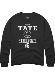 Jocelyn Tate Rally Mens Black Michigan State Spartans NIL Sport Icon Crew Sweatshirt