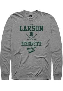 Joey Larson Rally Mens Graphite Michigan State Spartans NIL Sport Icon Tee