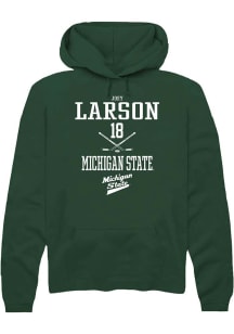 Joey Larson Rally Mens Green Michigan State Spartans NIL Sport Icon Hooded Sweatshirt