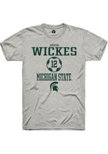 Jordyn Wickes Ash Michigan State Spartans NIL Sport Icon Short Sleeve T Shirt