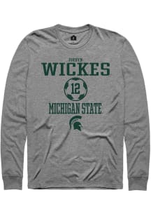 Jordyn Wickes Rally Mens Graphite Michigan State Spartans NIL Sport Icon Tee