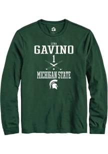 Lyra Gavino  Michigan State Spartans Green Rally NIL Sport Icon Long Sleeve T Shirt