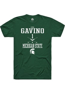 Lyra Gavino  Michigan State Spartans Green Rally NIL Sport Icon Short Sleeve T Shirt