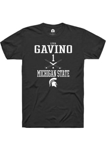 Lyra Gavino  Michigan State Spartans Black Rally NIL Sport Icon Short Sleeve T Shirt