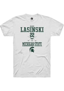 Madie Lasinski  Michigan State Spartans White Rally NIL Sport Icon Short Sleeve T Shirt