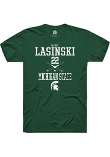 Madie Lasinski  Michigan State Spartans Green Rally NIL Sport Icon Short Sleeve T Shirt