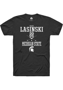 Madie Lasinski  Michigan State Spartans Black Rally NIL Sport Icon Short Sleeve T Shirt
