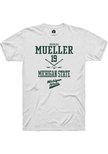 Nicolas Mueller  Michigan State Spartans White Rally NIL Sport Icon Short Sleeve T Shirt