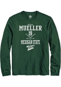 Nicolas Mueller  Michigan State Spartans Green Rally NIL Sport Icon Long Sleeve T Shirt
