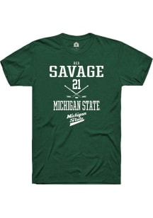 Red Savage  Michigan State Spartans Green Rally NIL Sport Icon Short Sleeve T Shirt
