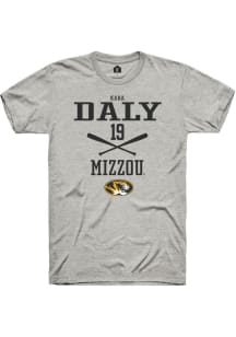 Kara Daly  Missouri Tigers Ash Rally NIL Sport Icon Short Sleeve T Shirt