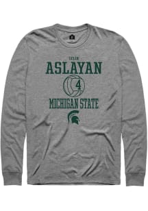 Selin Aslayan  Michigan State Spartans Grey Rally NIL Sport Icon Long Sleeve T Shirt