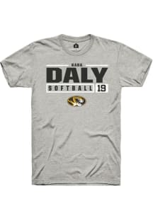 Kara Daly  Missouri Tigers Ash Rally NIL Stacked Box Short Sleeve T Shirt