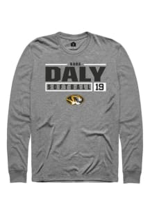 Kara Daly  Missouri Tigers Grey Rally NIL Stacked Box Long Sleeve T Shirt