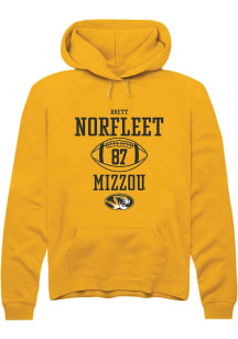 Brett Norfleet  Rally Missouri Tigers Mens Gold NIL Sport Icon Long Sleeve Hoodie