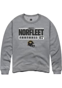 Brett Norfleet  Rally Missouri Tigers Mens Graphite NIL Stacked Box Long Sleeve Crew Sweatshirt