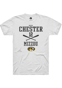 Katie Chester  Missouri Tigers White Rally NIL Sport Icon Short Sleeve T Shirt
