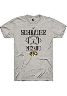 Cody Schrader  Missouri Tigers Ash Rally NIL Sport Icon Short Sleeve T Shirt