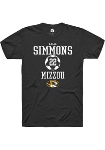 Kylee Simmons  Missouri Tigers Black Rally NIL Sport Icon Short Sleeve T Shirt