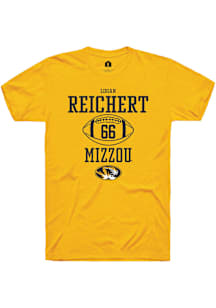 Logan Reichert  Missouri Tigers Gold Rally NIL Sport Icon Short Sleeve T Shirt