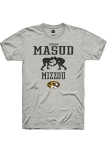 Luqman Masud  Missouri Tigers Ash Rally NIL Sport Icon Short Sleeve T Shirt