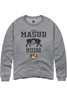 Luqman Masud  Rally Missouri Tigers Mens Grey NIL Sport Icon Long Sleeve Crew Sweatshirt
